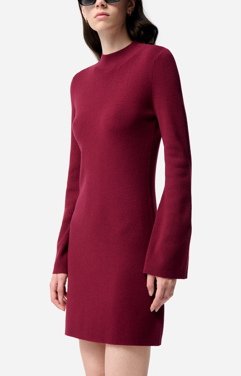 Abito maglia bordeaux