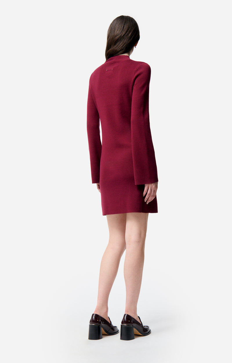 Abito maglia bordeaux