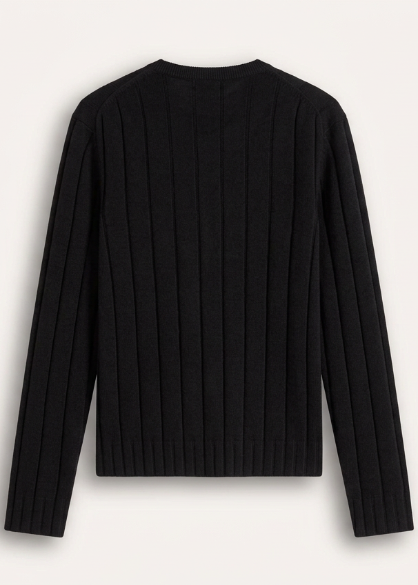 Pull girocollo nero sottile Ballantyne