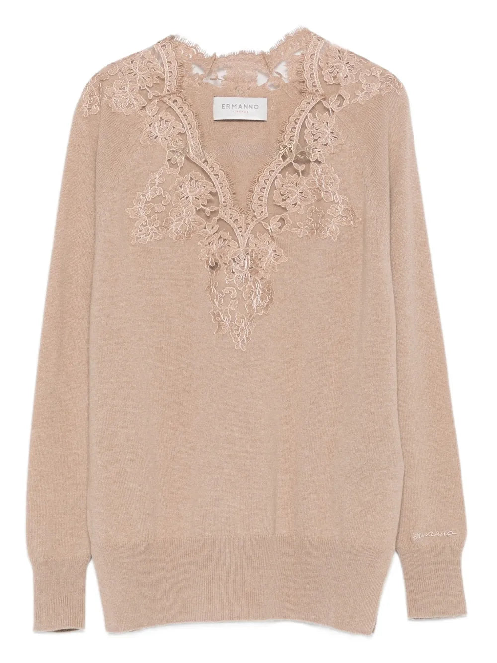 Maglia pizzo cuoio Ermanno Scervino