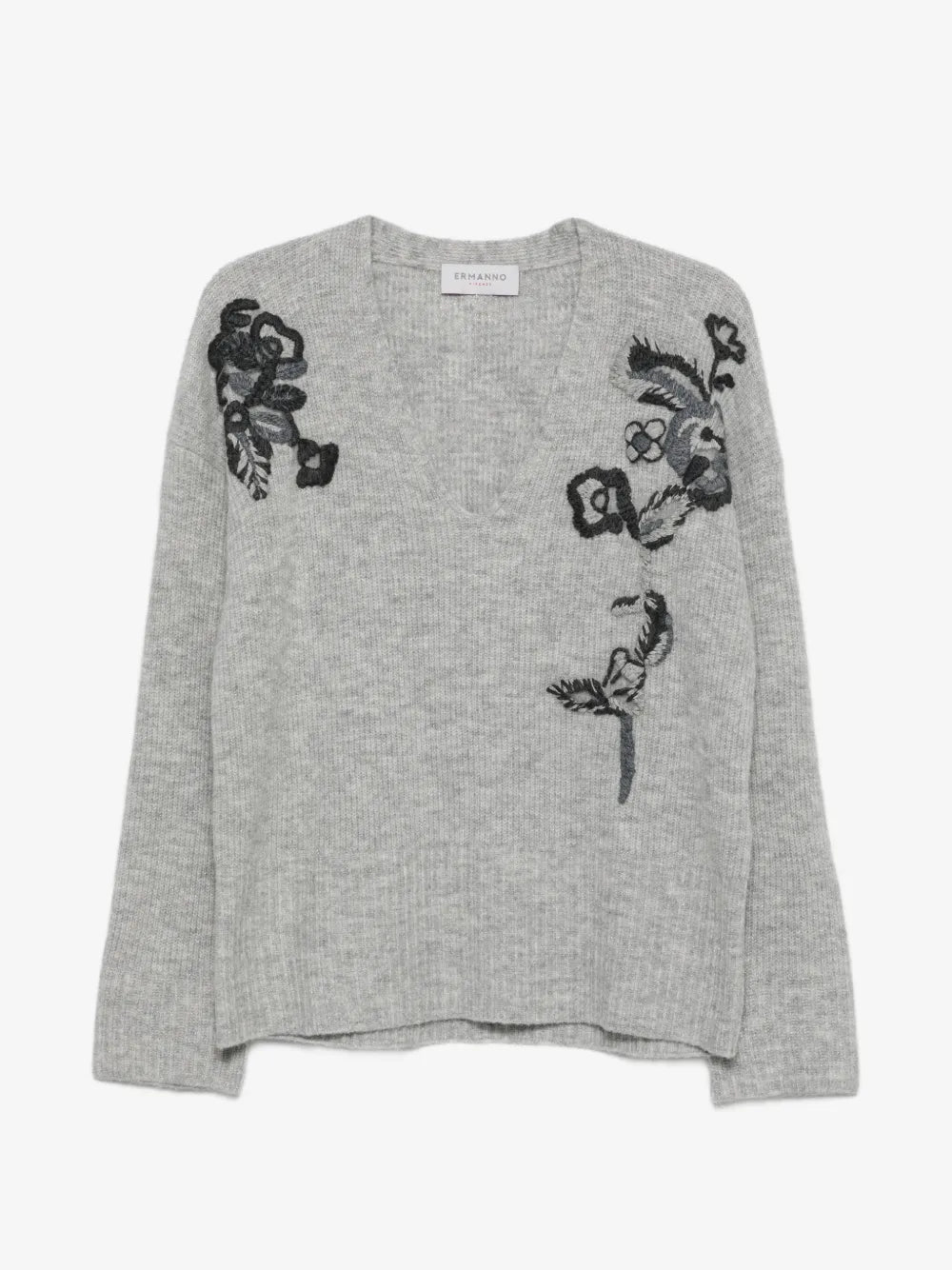 Maglia con ricami a fiore Ermanno Firenze