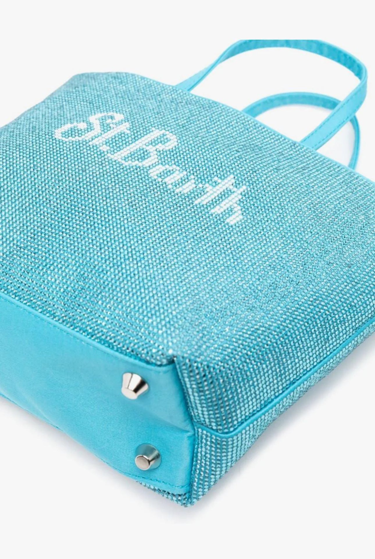 Mini bag strass acqua Saint Barth