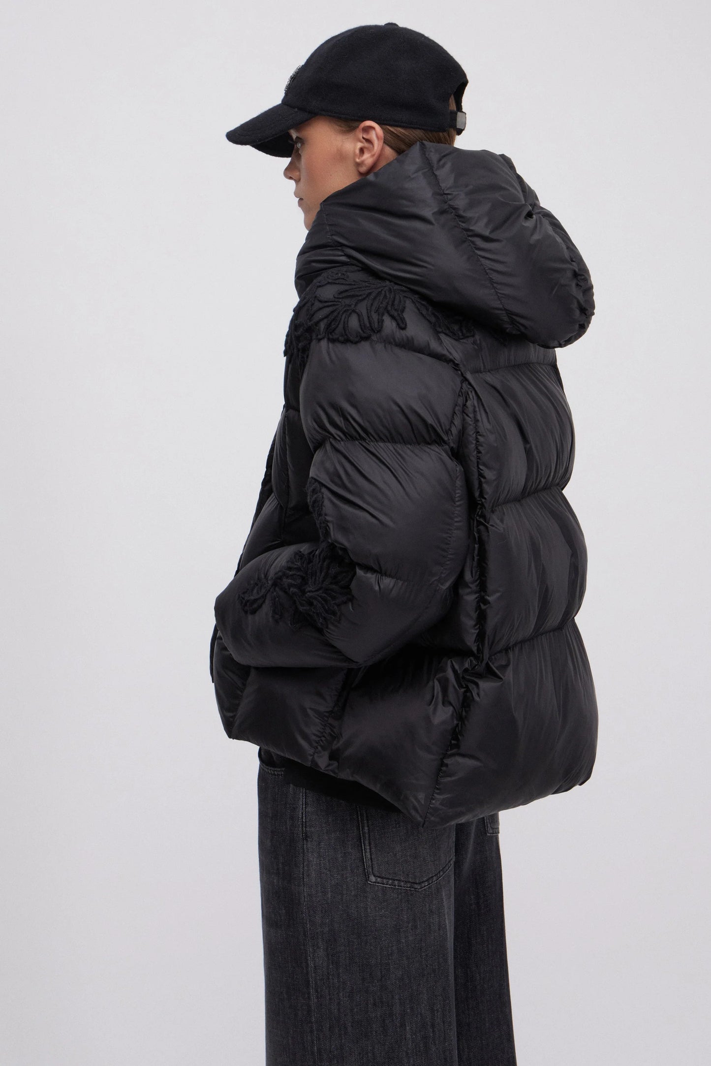 Piumino oversize ricamato Ermanno