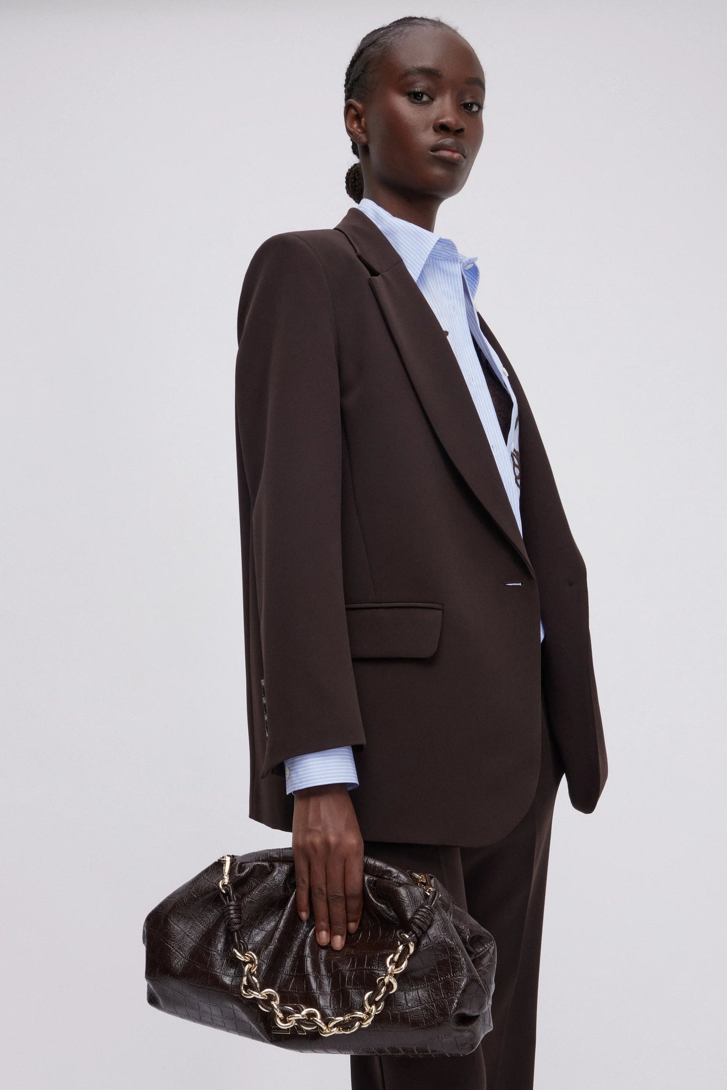 Blazer oversize marrone Ermanno Firenze
