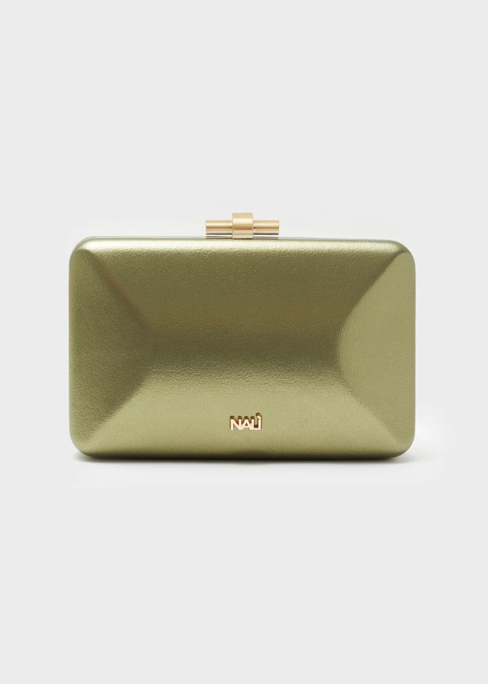 Clutch Nali metalizzata in verde