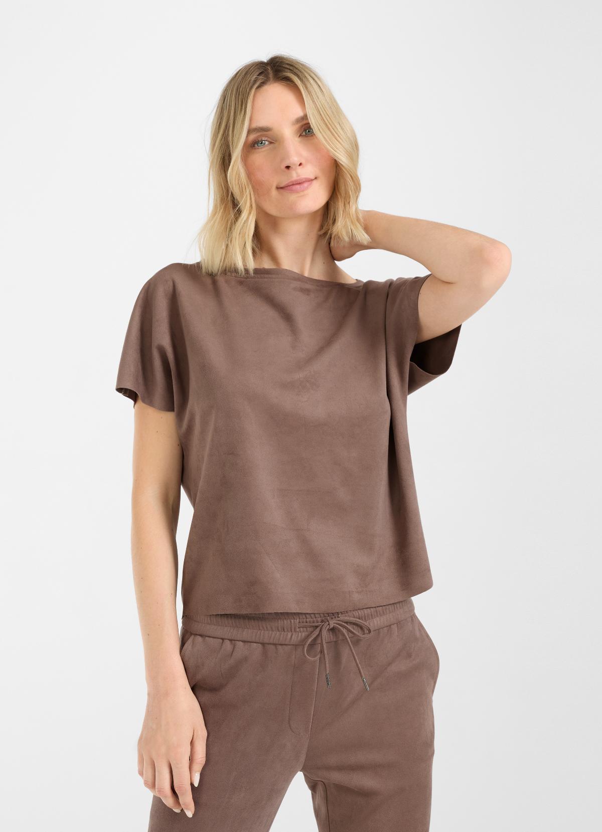 Blusa tech velour cacao Juvia