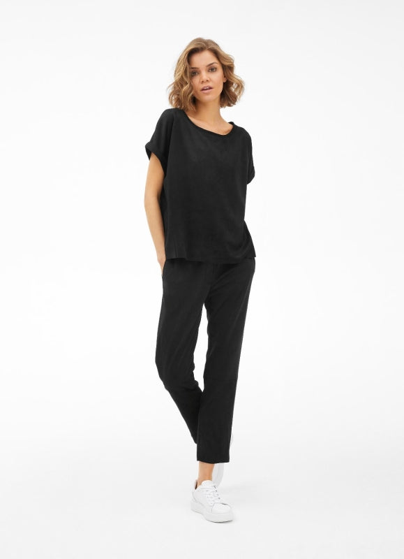 Pantalone Juvia in velluto tecnico nero