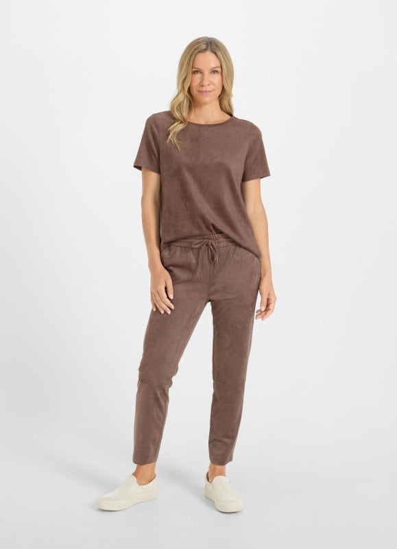 Pantalone tech velour cacao Juvia
