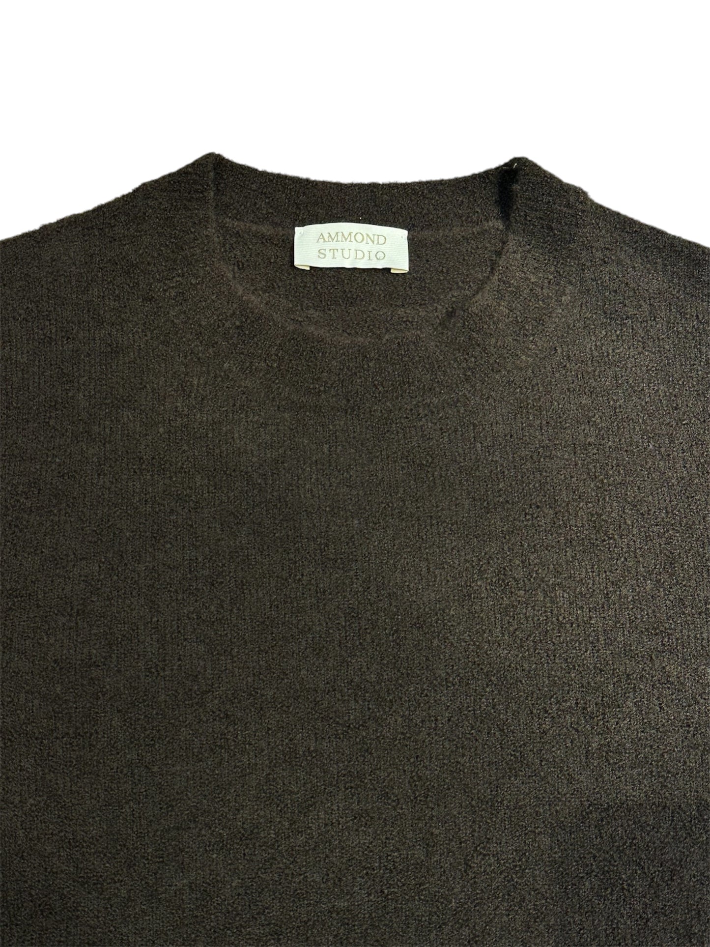 Maglia girocollo moro bouclé lana Ammond