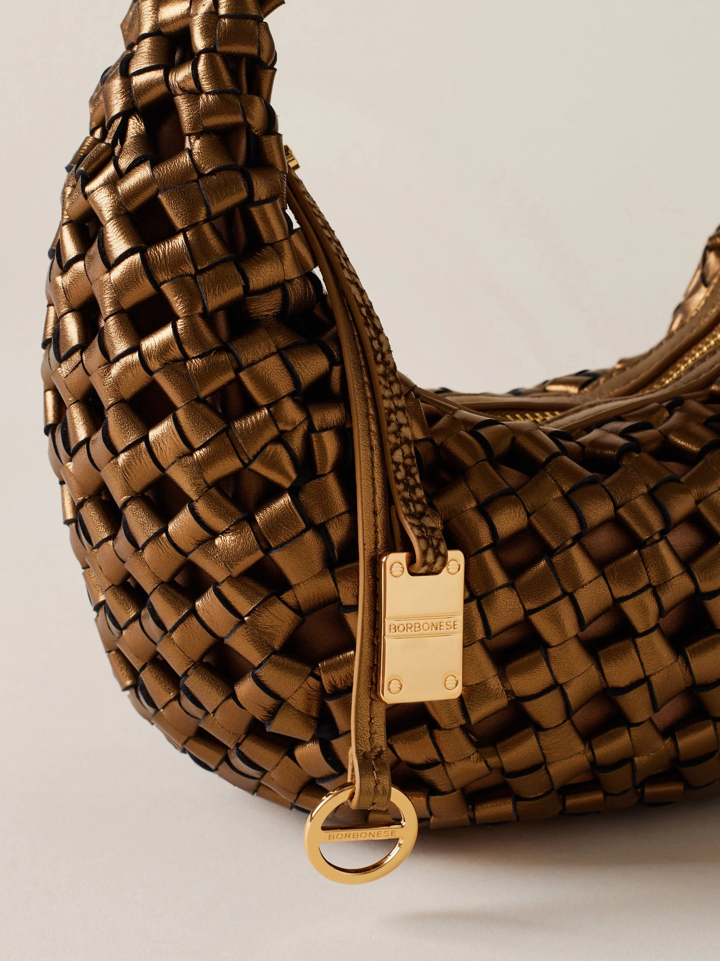 Borsa a mano di Pelle laminata Borbonese
