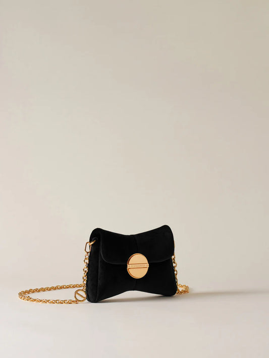 Borsa mini velvet nera