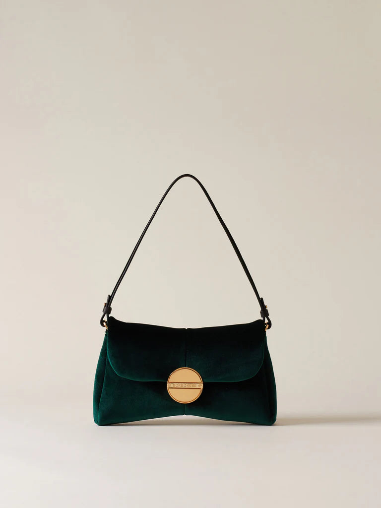 Borsa velluto verde