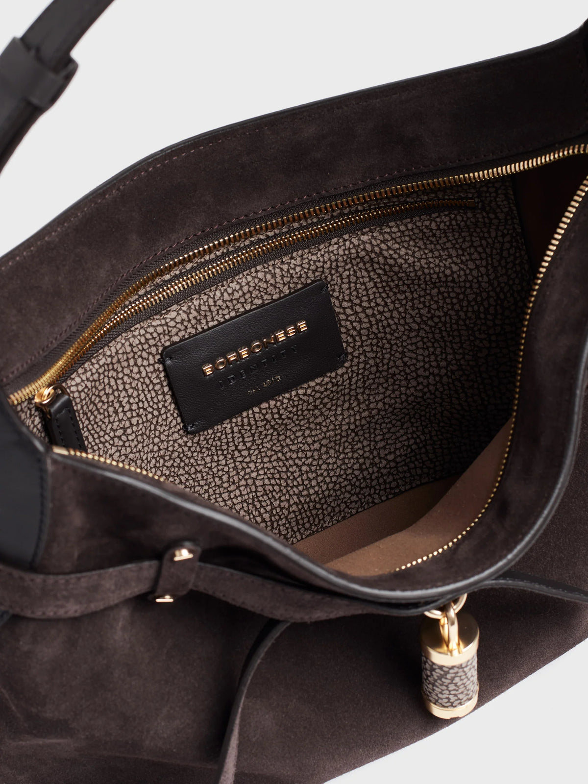 Borsa hobo small caffè ebano Borbonese