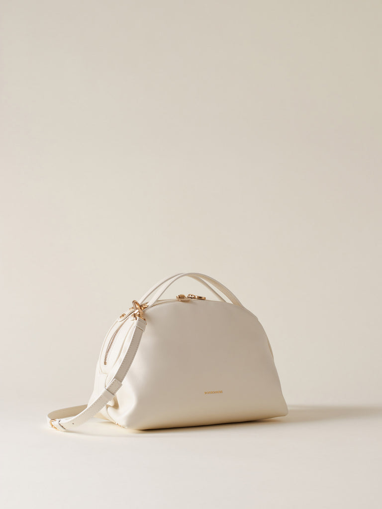 Bauletto white cotton Borbonese