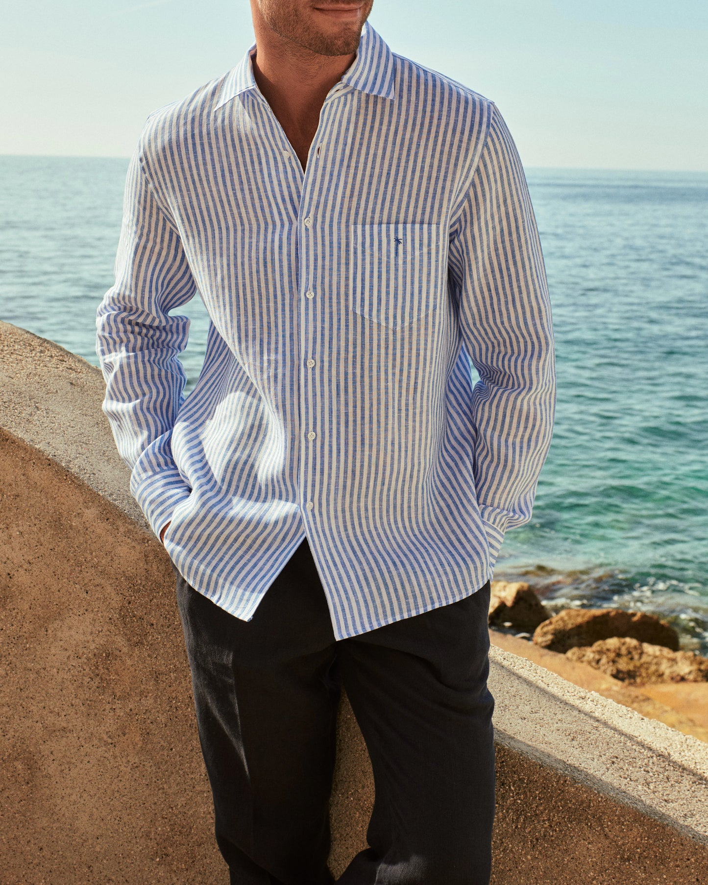 Camicia Panama in lino Manebì