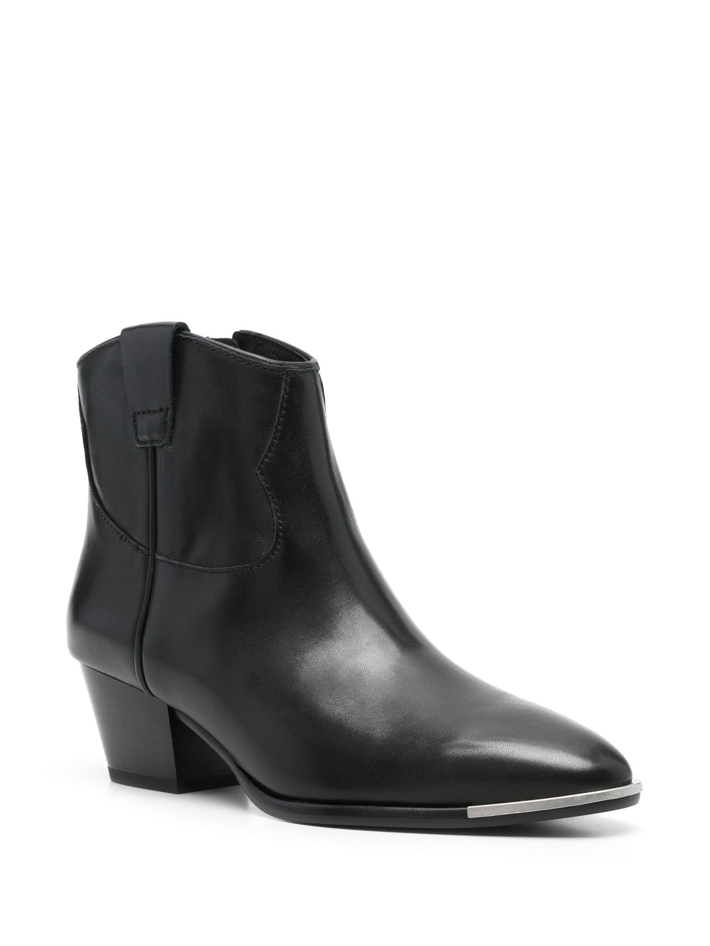 Stivaletto fame in pelle nero con puntalino