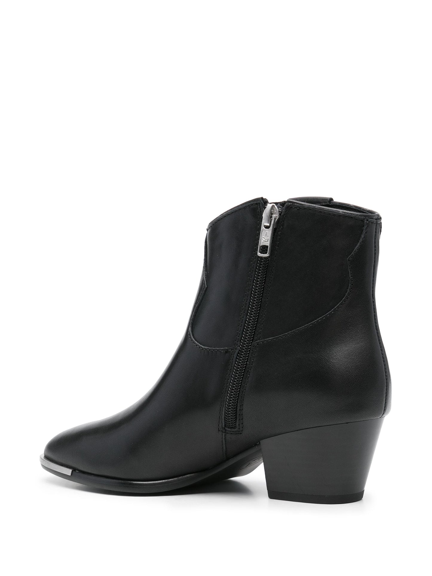 Stivaletto fame in pelle nero con puntalino
