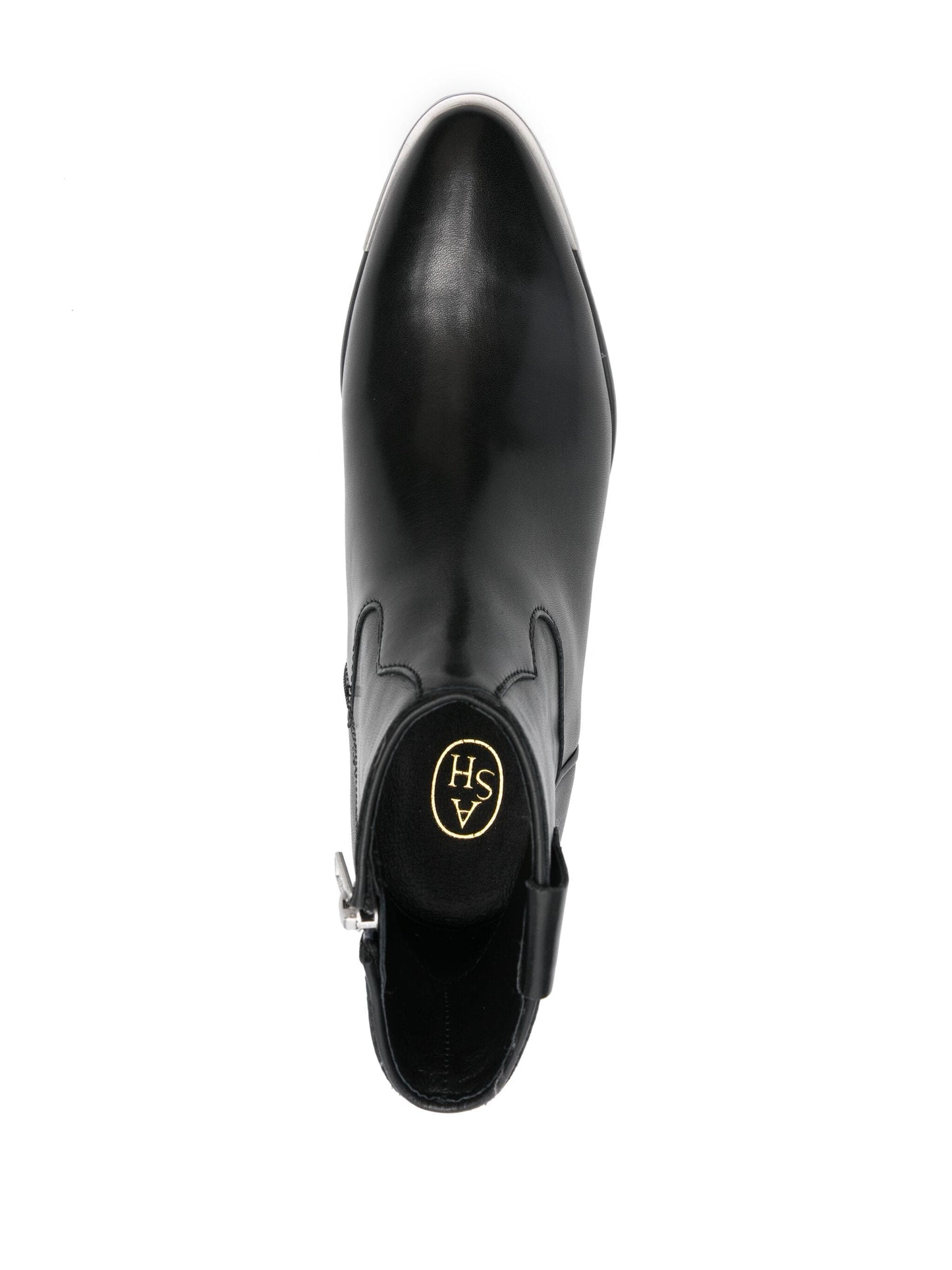 Stivaletto fame in pelle nero con puntalino