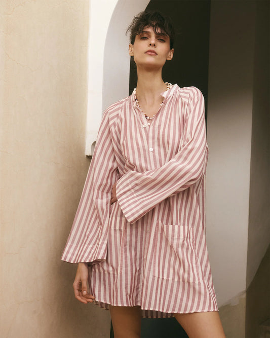 Abito svasato righe Manebì