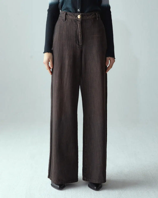 Jeans Flaire smocking denim japan