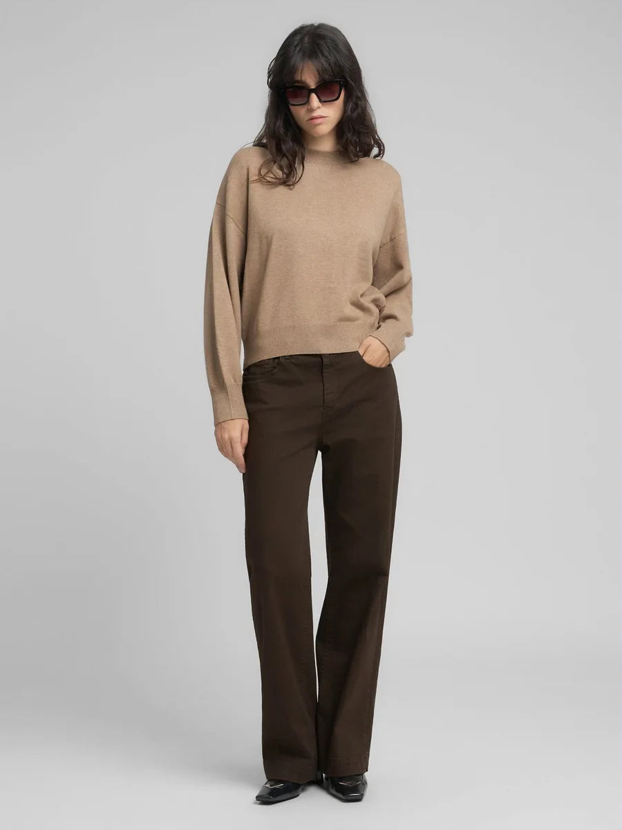 Pullover Replay girocollo in tabacco