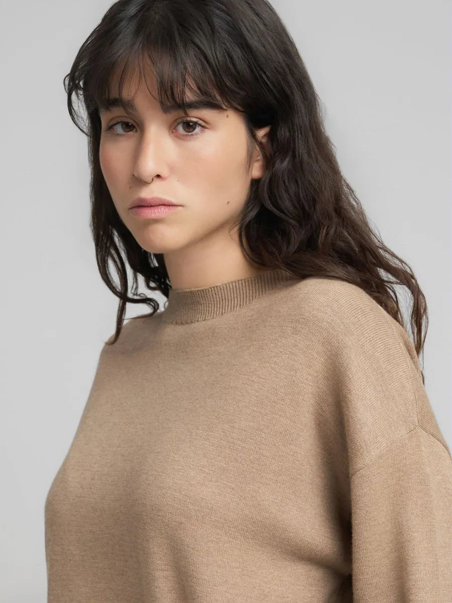 Pullover Replay girocollo in tabacco