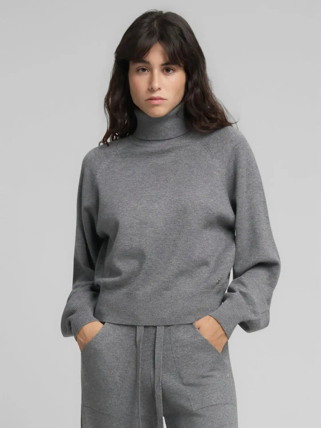 Pullover dolcevita grigio Replay