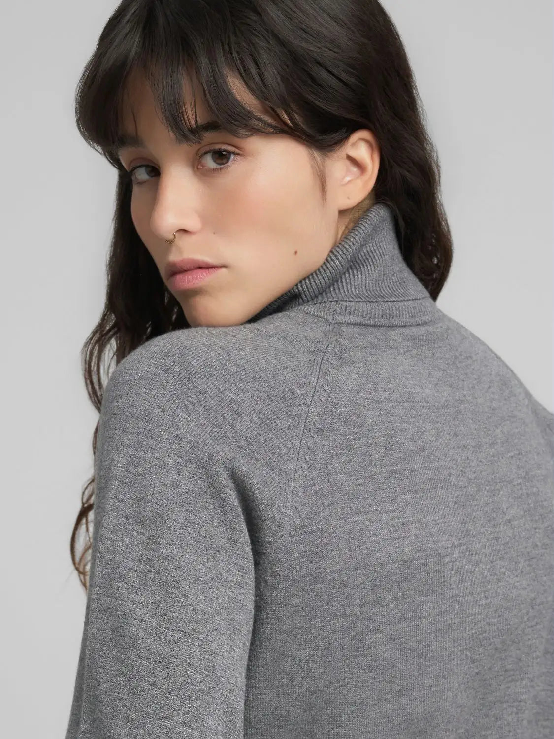 Pullover dolcevita grigio Replay