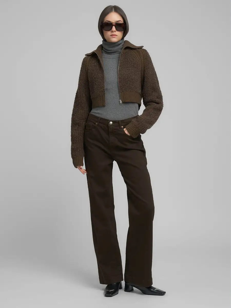 Maglione cropped cacao Replay