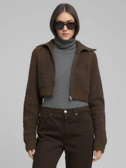 Maglione cropped cacao Replay