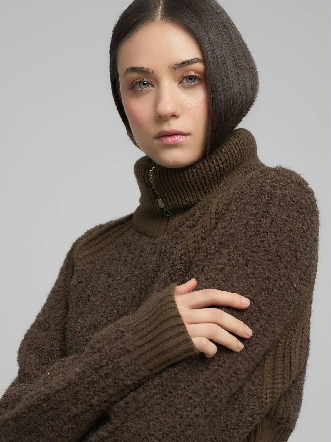 Maglione cropped cacao Replay