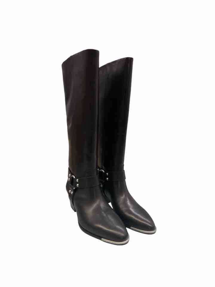 Stivale in pelle nero