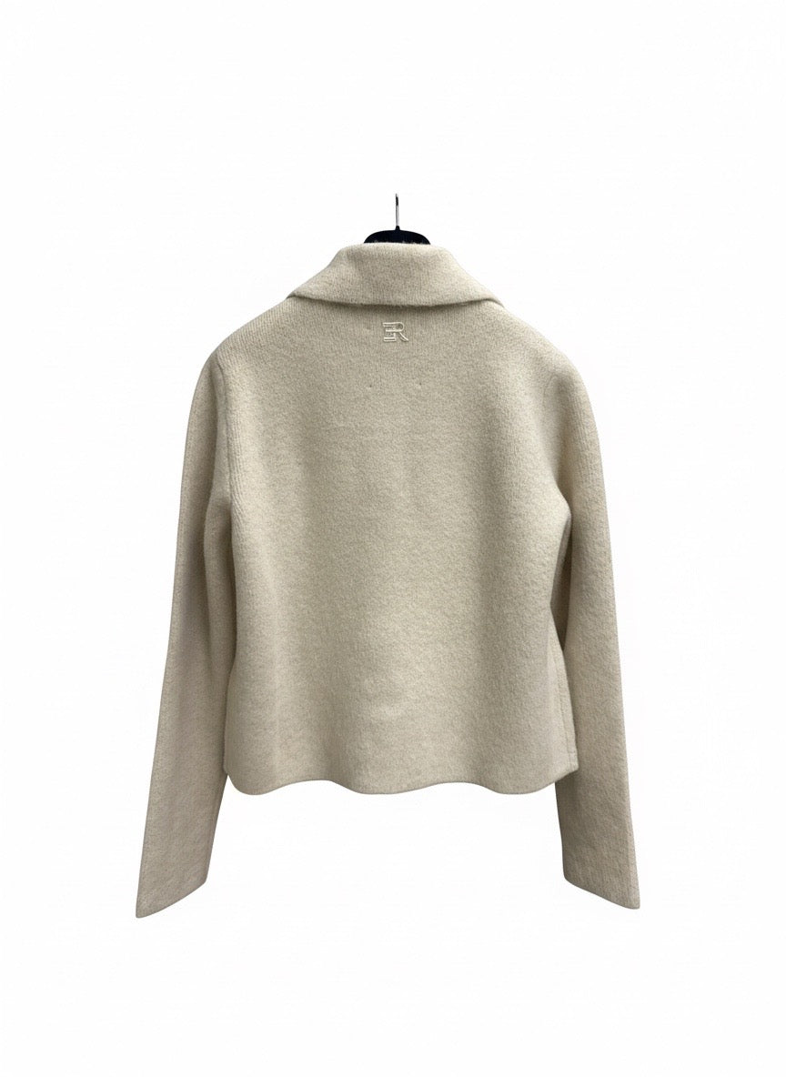 Giacconcino corto in maglia crema Ermanno
