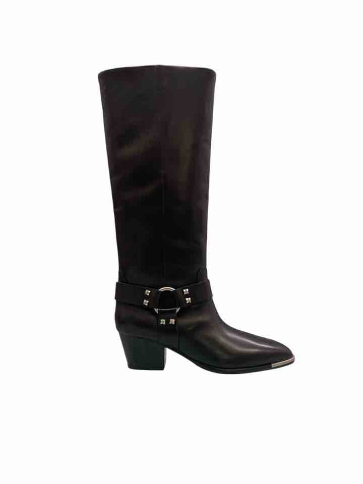 Stivale in pelle nero