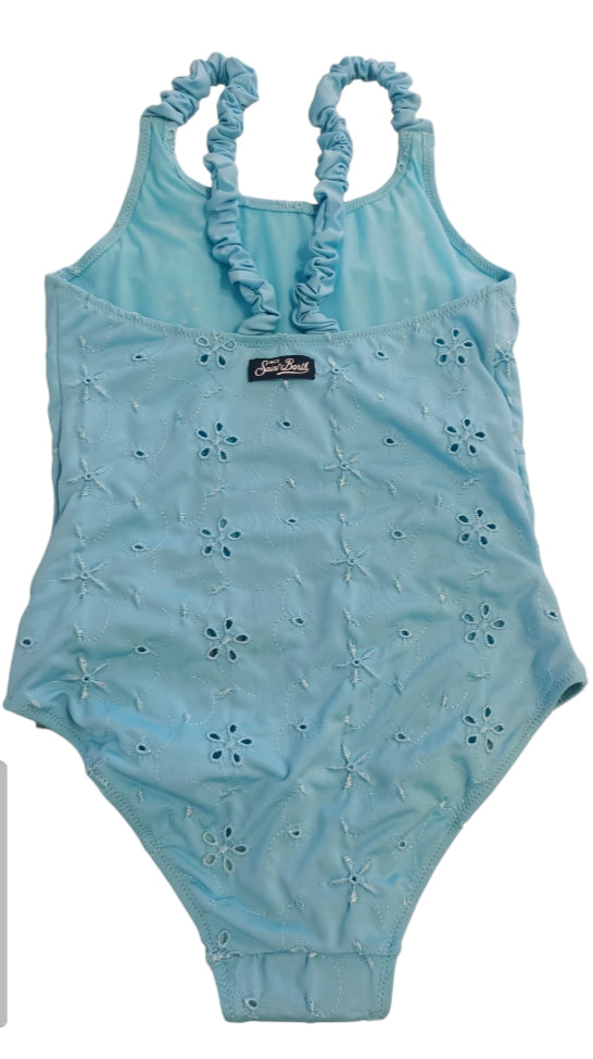 Costume Intero Sangallo Azzurro Saint Barth