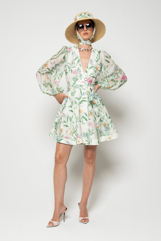 Abito corto floreale Lavi Couture