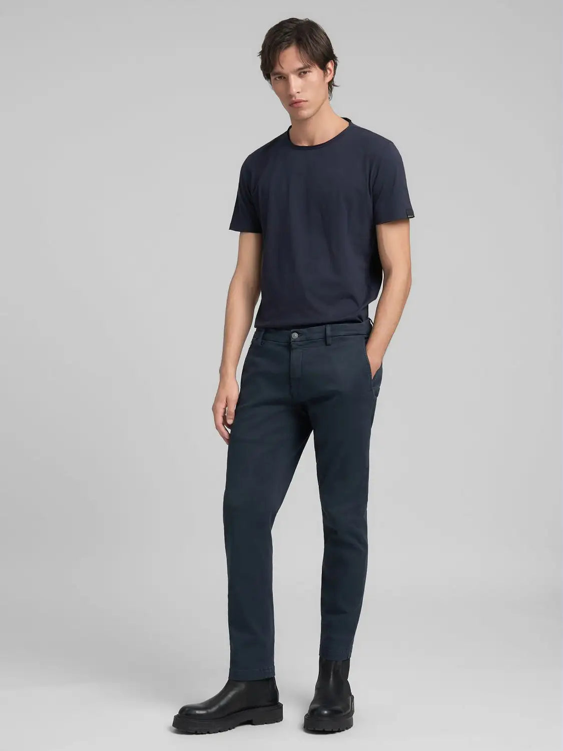 Pantalone chino blu slim fit Replay