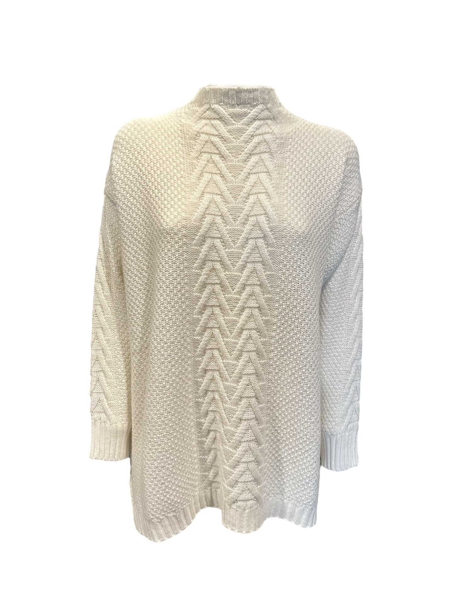 Maxi maglia Panicale lurex bianca