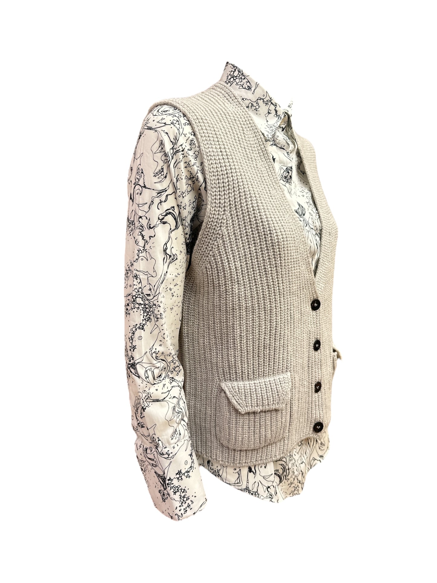 Gilet in maglia grigio