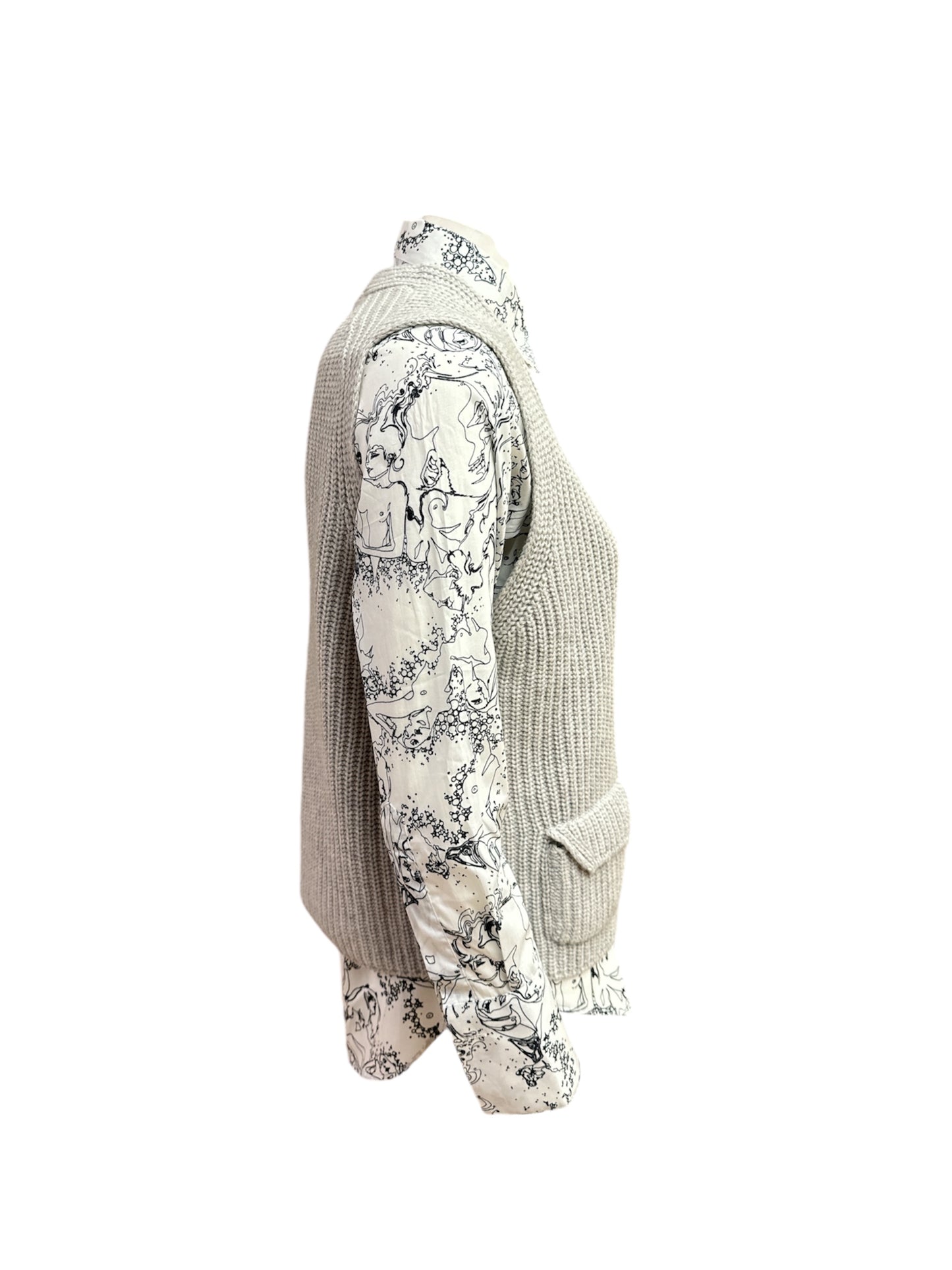 Gilet in maglia grigio