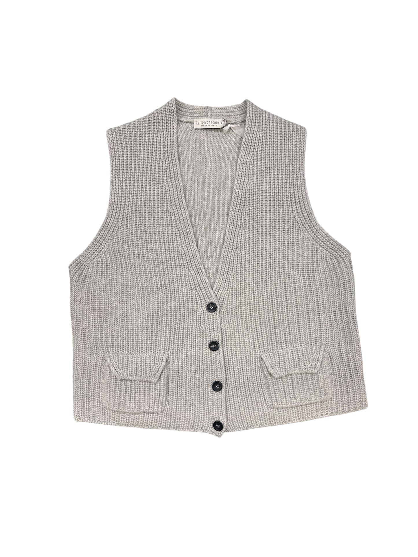 Gilet in maglia grigio