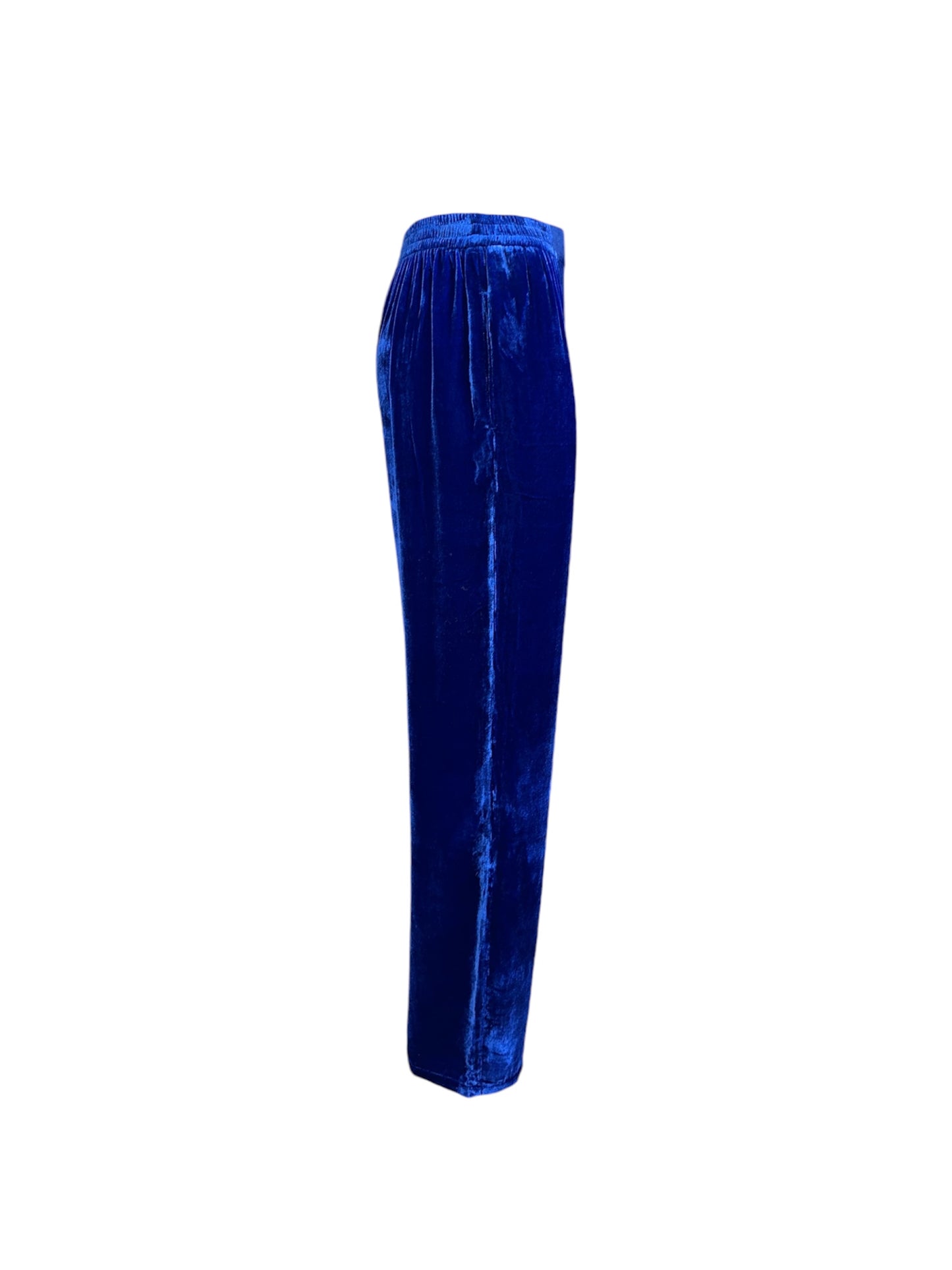 Pantalone velluto cobalto
