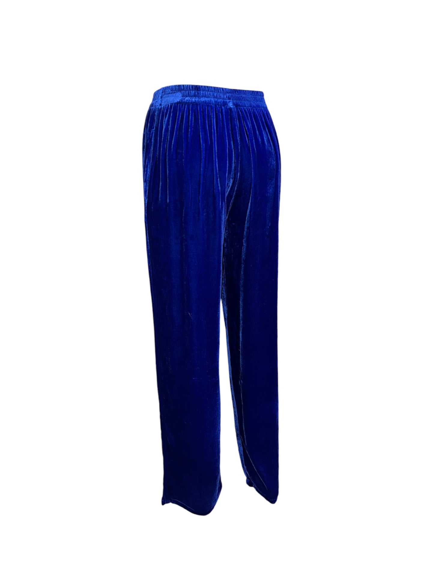 Pantalone velluto cobalto