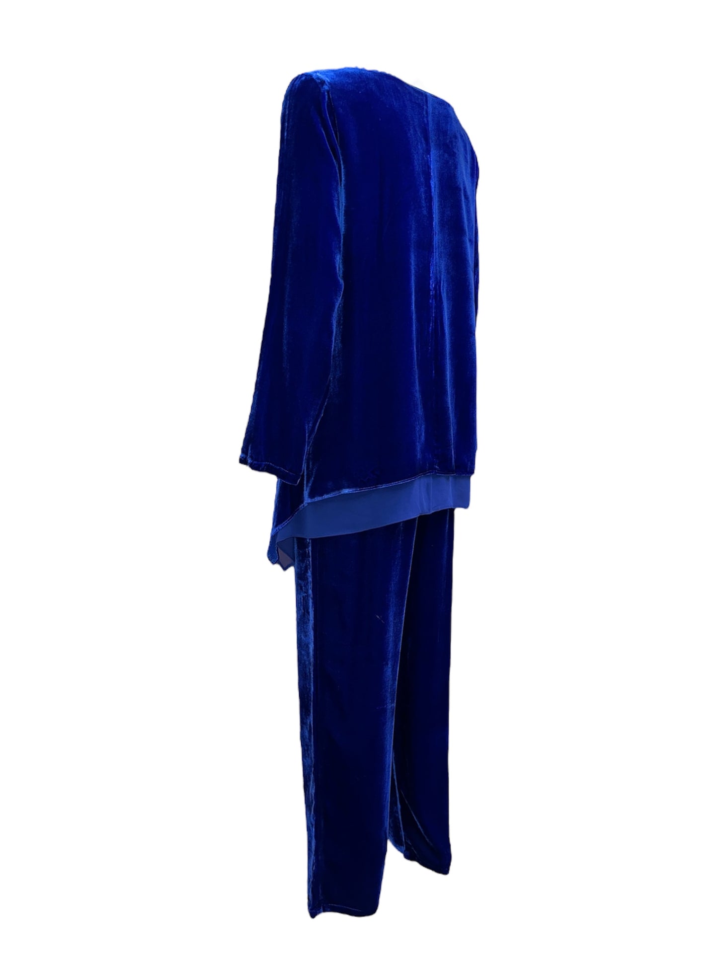 Pantalone velluto cobalto