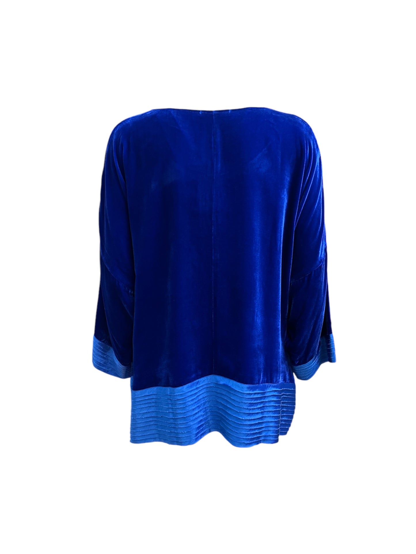 Blusa oriana velluto cobalto