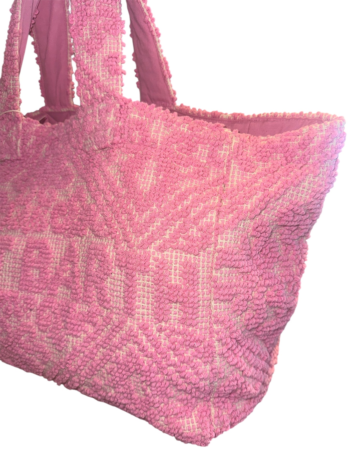 Borsa tuftin ricamata rosa MC2 Saint Barth