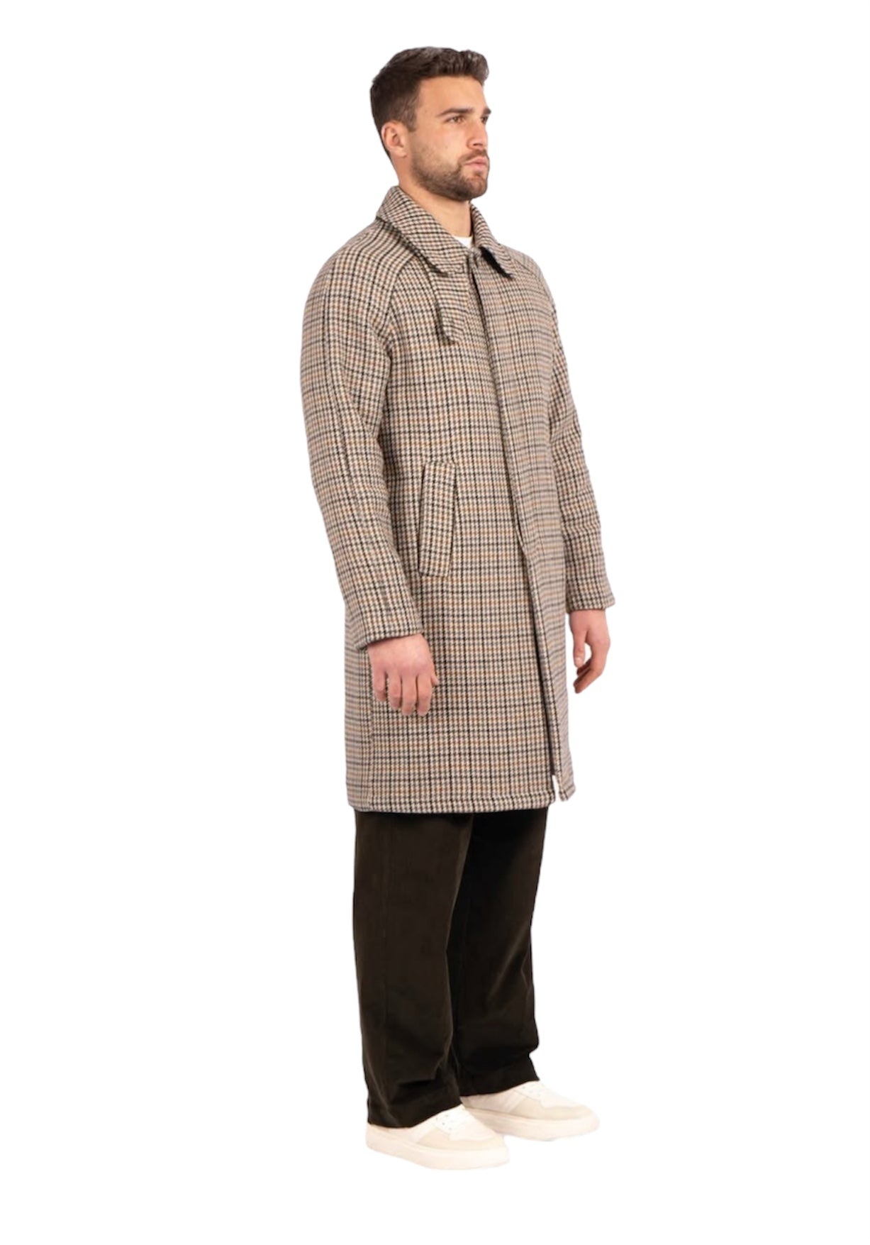 Cappotto in tweed pied de poule