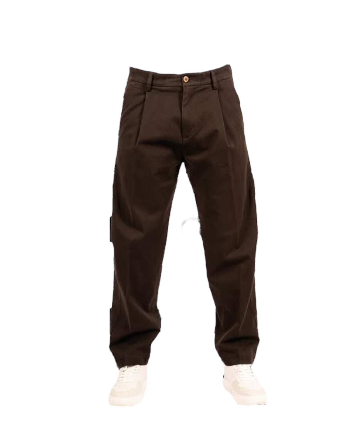 Pantalone relaxed fit marrone