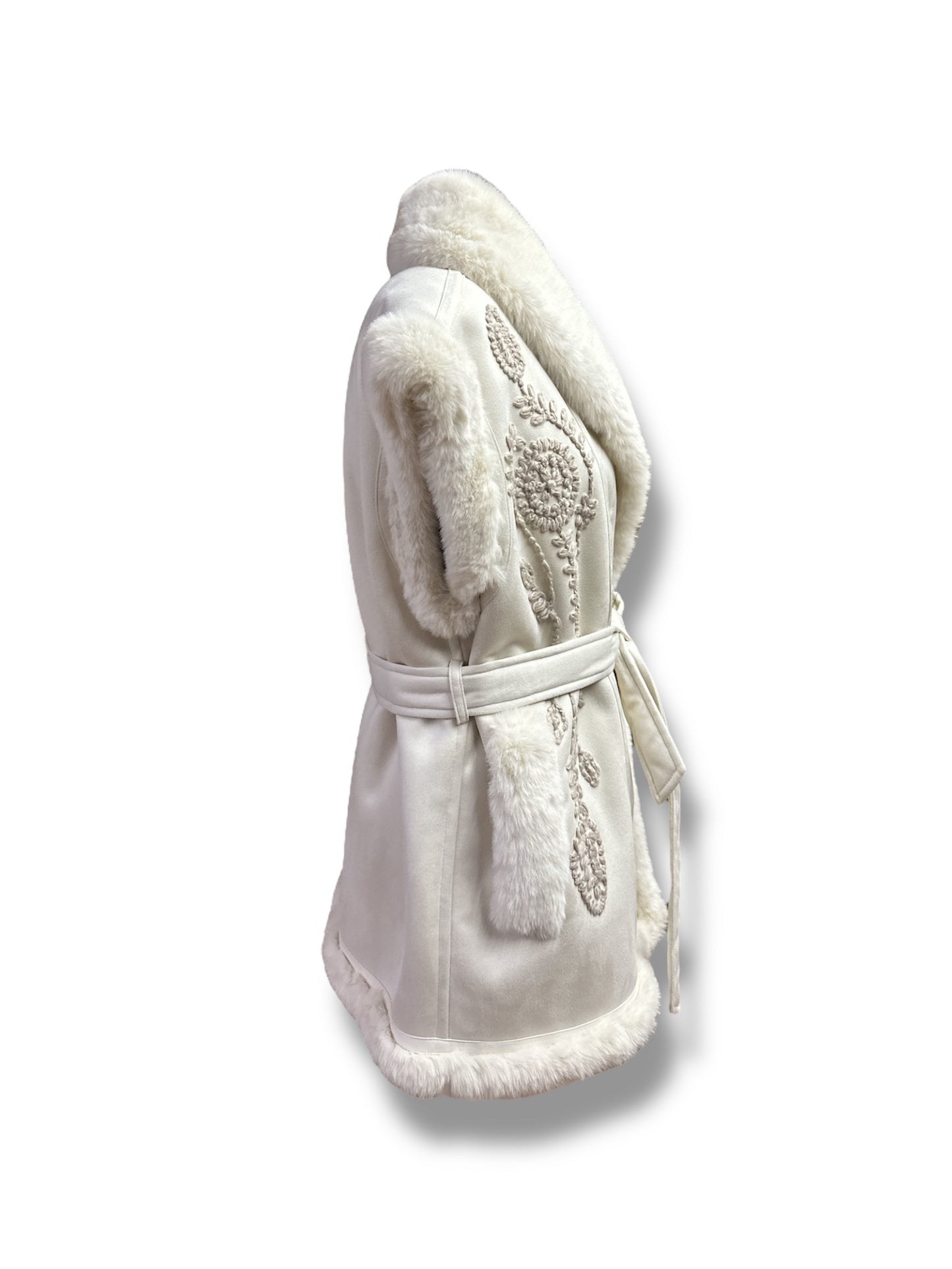 Gilet eco fur ricami Violanti