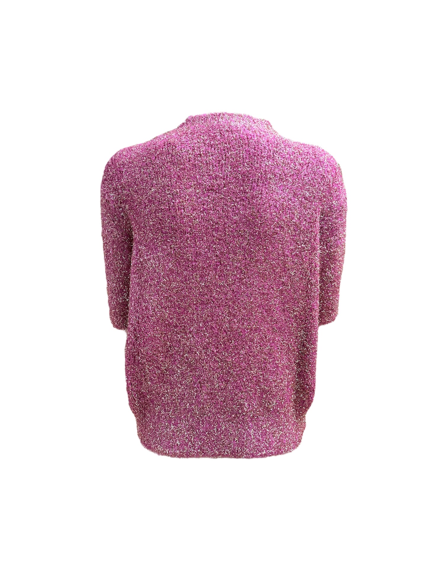 Maglia lurex rosa